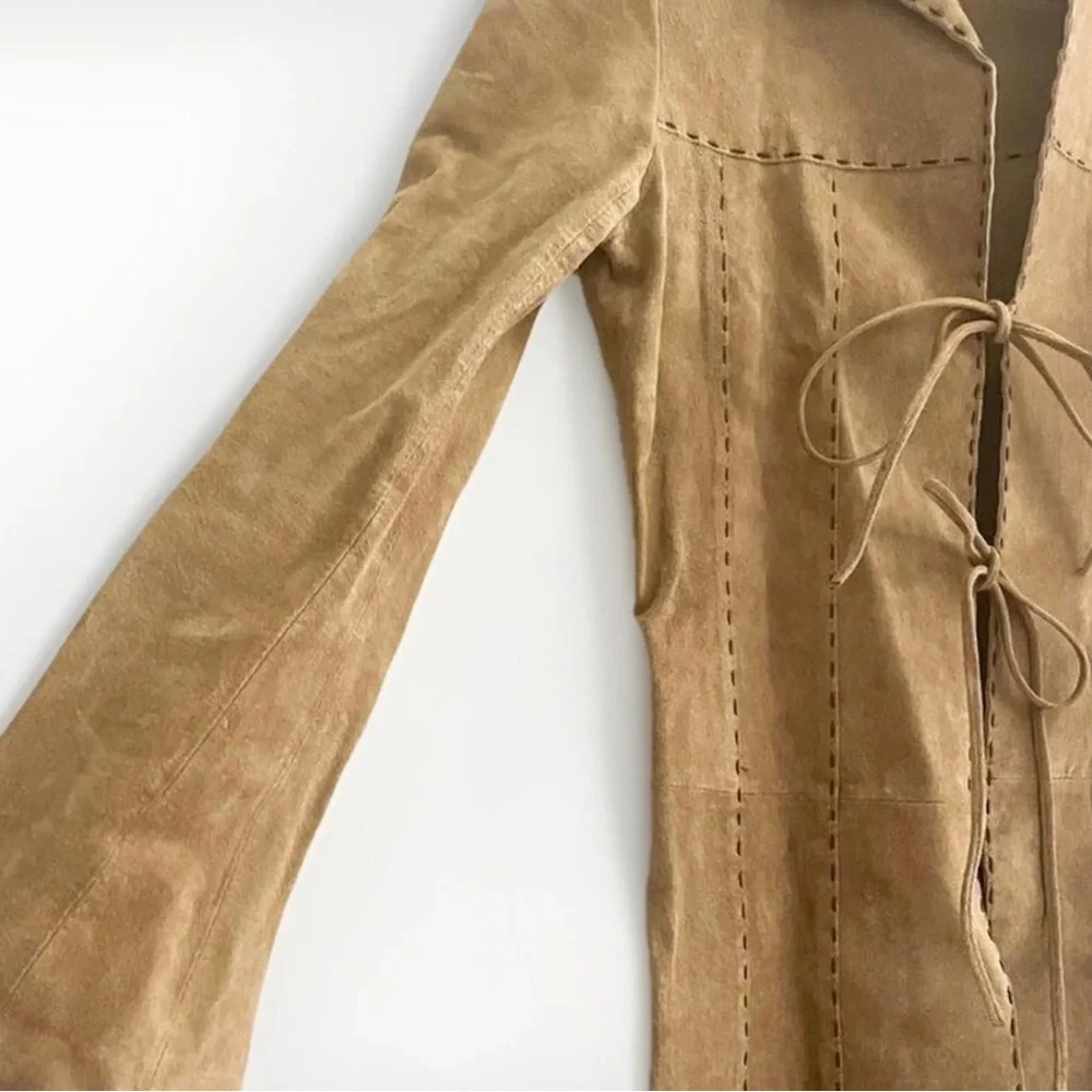 Vintage Y2K 100% Leather Coat - Picture 3 of 9